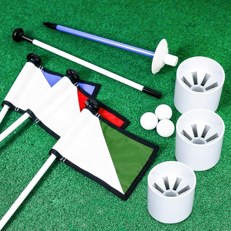 KONDAY Golf Flagstick 3ft,Golf Flag Hole Cup Set Double-Sided Putting Green Flags for Backyard Putting Green Driving Range Practice Two-Section Design Portable - Image 4